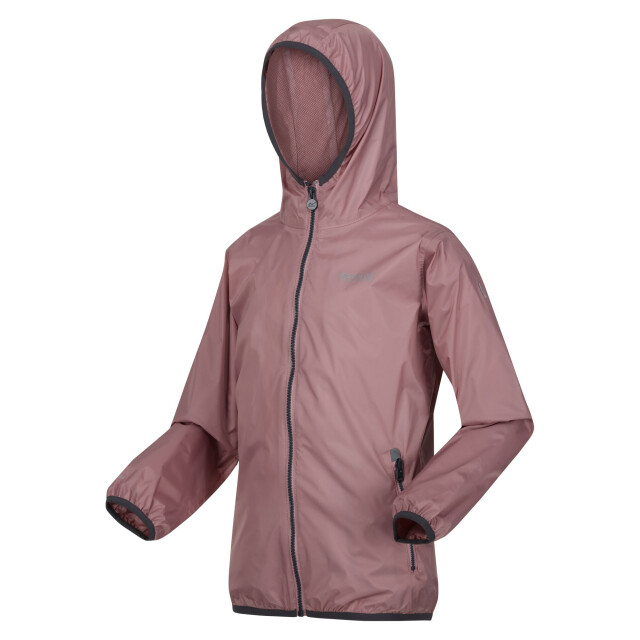 Regatta Groot buitenshuis kinderen/kinderen lever ii packaway rain jacket UTRG1885_duskyrose large