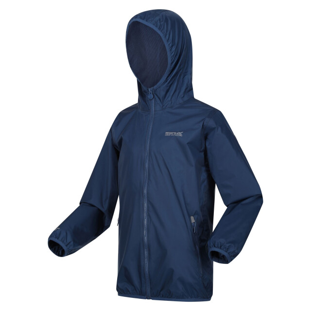 Regatta Groot buitenshuis kinderen/kinderen lever ii packaway rain jacket UTRG1885_bluewing large
