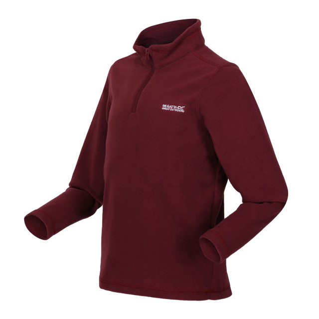 Regatta Geweldige outdoors kinder hot shot ii half zip fleece hoodie UTRG1422_burgundy large