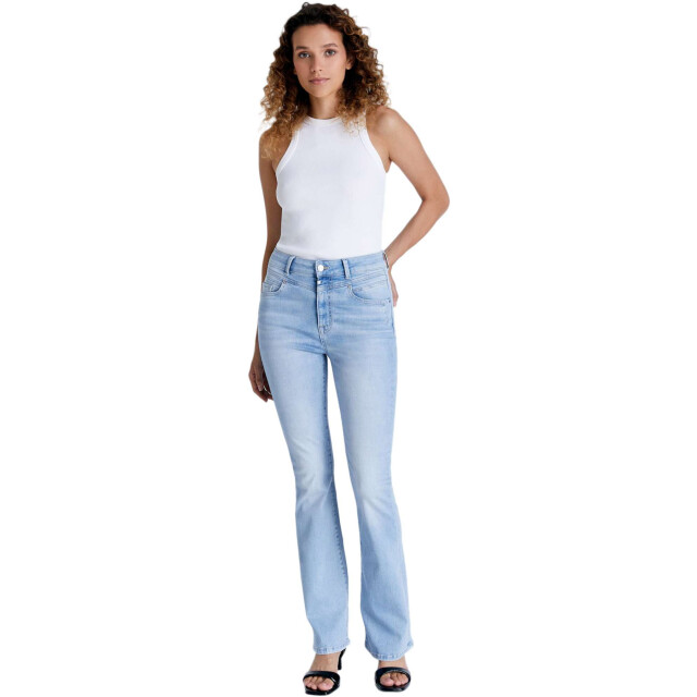 C.O.J. Denim Ultra high waist flare light blue Matilda-102 large