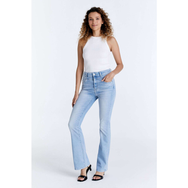 C.O.J. Denim Ultra high waist flare light blue Matilda-102 large