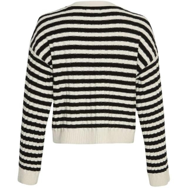 Moss Copenhagen Mschkitna cardigan stripe -black 18069-vanil ice black large