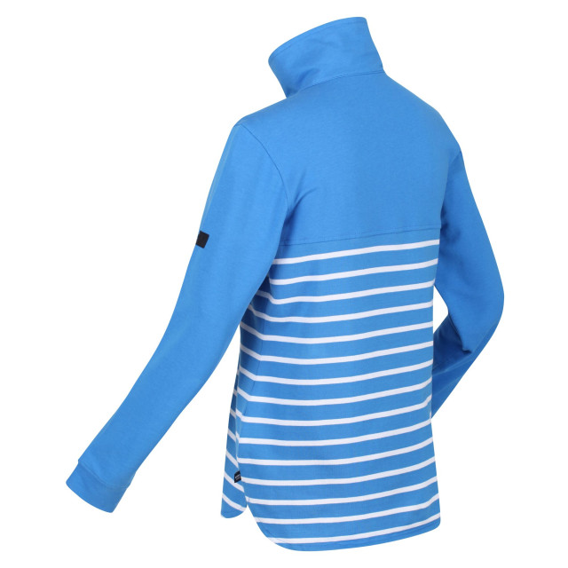 Regatta Dames camiola ii stripe fleece top UTRG7323_sonicbluewhite large