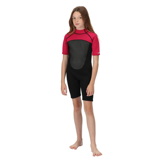 Regatta Kinder/kids kort wetsuit UTRG7321_blackduchesspink large