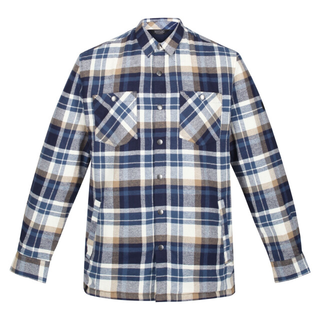 Regatta Heren thamos geruit overhemd met lange mouwen UTRG7040_navygoldsand large