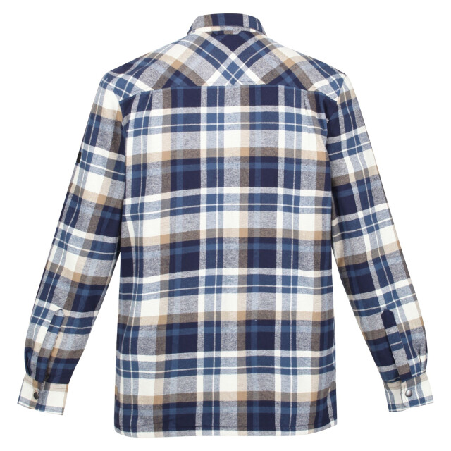 Regatta Heren thamos geruit overhemd met lange mouwen UTRG7040_navygoldsand large