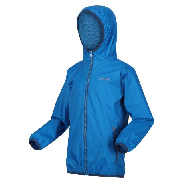 Regatta Groot buitenshuis kinderen/kinderen lever ii packaway rain jacket UTRG1885_indigoblue large