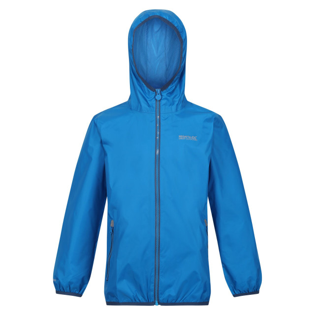 Regatta Groot buitenshuis kinderen/kinderen lever ii packaway rain jacket UTRG1885_indigoblue large