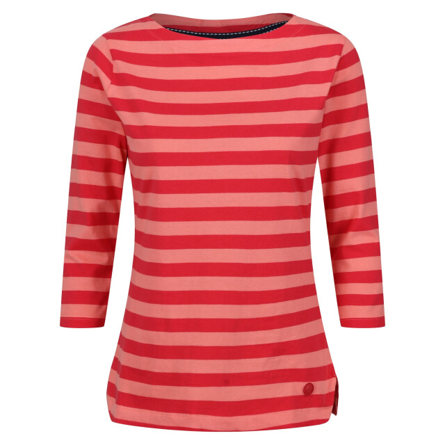 Regatta Dames bayla 3/4 mouw t-shirt UTRG9249_shellpinkmiamired large