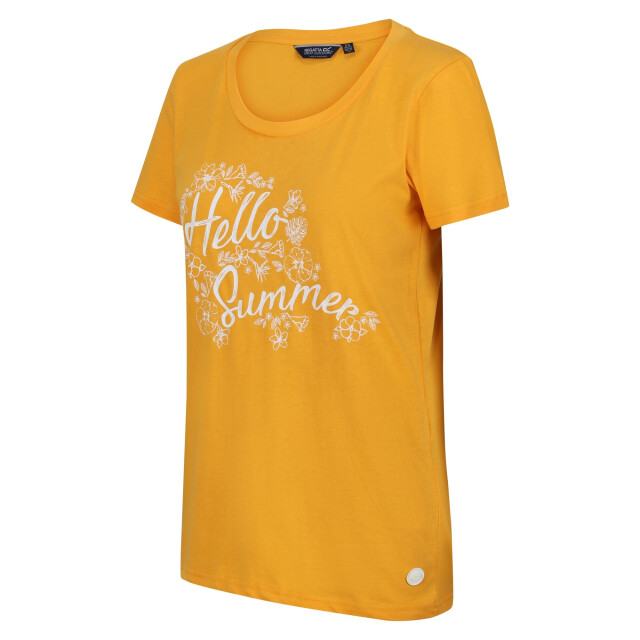 Regatta Dames filandra vii hallo zomer t-shirt UTRG9244_mangoyellow large