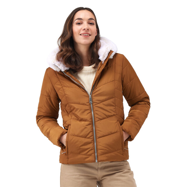 Regatta Dames wildrose gewatteerd hooded jacket UTRG9210_rubber large