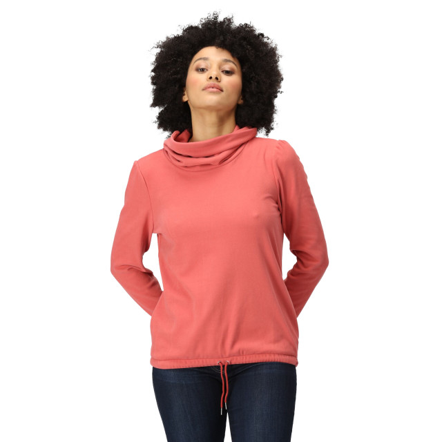 Regatta Dames adarae fleece sweatshirt met rol hals UTRG9188_mineralred large