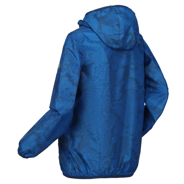 Regatta Waterdichte packaway-jas met hendelprint voor kinderen/kids UTRG9184_indigoblue large