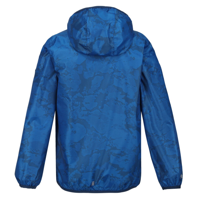 Regatta Waterdichte packaway-jas met hendelprint voor kinderen/kids UTRG9184_indigoblue large