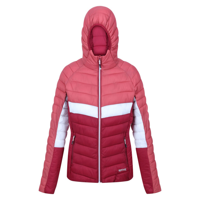 Regatta Dames harrock ii baffled hooded jacket UTRG9215_rumbaredmineralred large