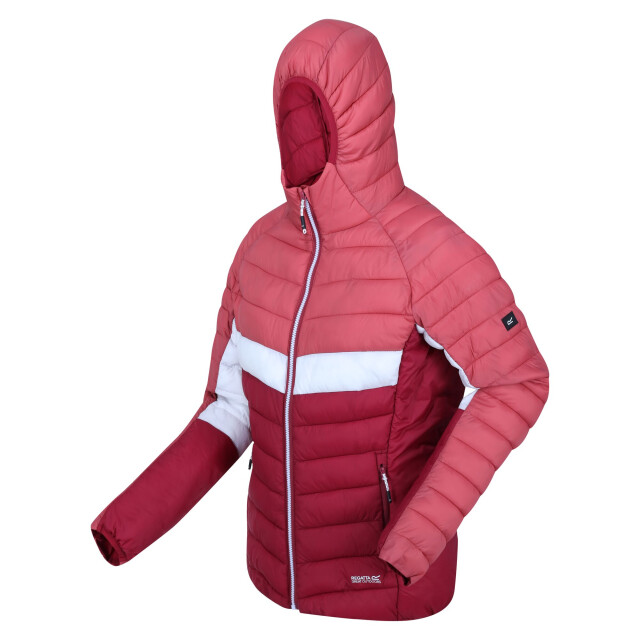 Regatta Dames harrock ii baffled hooded jacket UTRG9215_rumbaredmineralred large