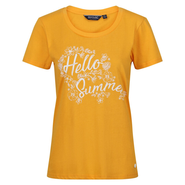 Regatta Dames filandra vii hallo zomer t-shirt UTRG9244_mangoyellow large