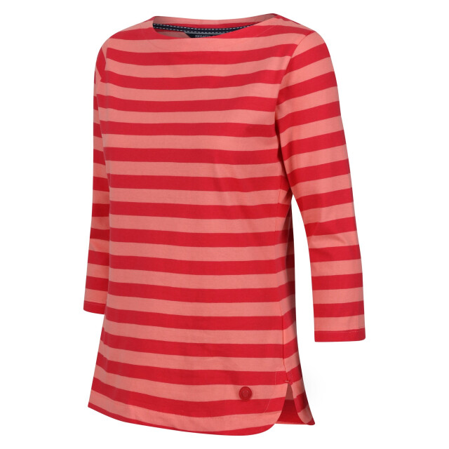 Regatta Dames bayla 3/4 mouw t-shirt UTRG9249_shellpinkmiamired large