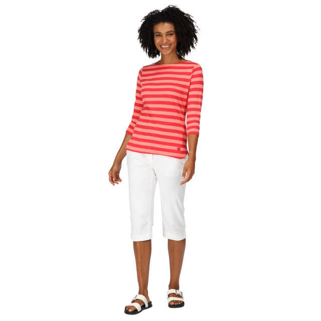 Regatta Dames bayla 3/4 mouw t-shirt UTRG9249_shellpinkmiamired large