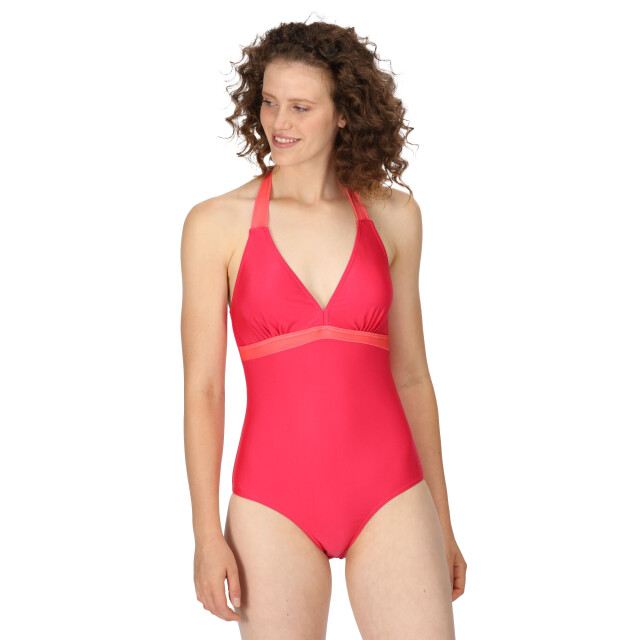 Regatta Dames flavia contrast one piece zwempak UTRG9097_brightblushpeachbloom large