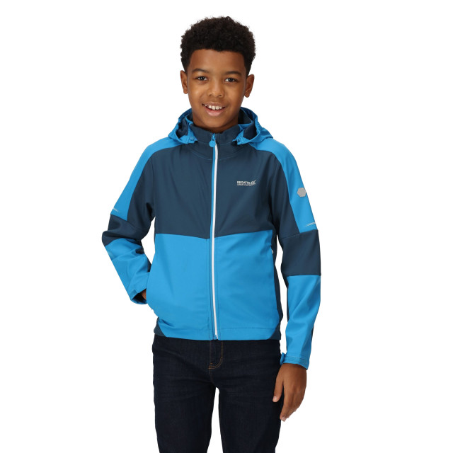 Regatta Kinder/kids acidity vi lichtgewicht soft shell jas UTRG9089_indigobluebluewing large