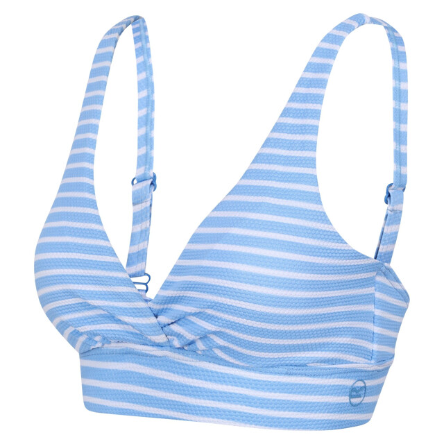 Regatta Dames paloma stripe gestructureerde bikinitop UTRG9081_elysiumbluewhite large