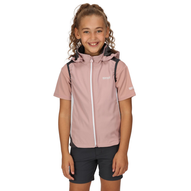 Regatta Kinder/kids zuurstof vi lichtgewicht gilet met capuchon UTRG9087_duskyrosesealgrey large