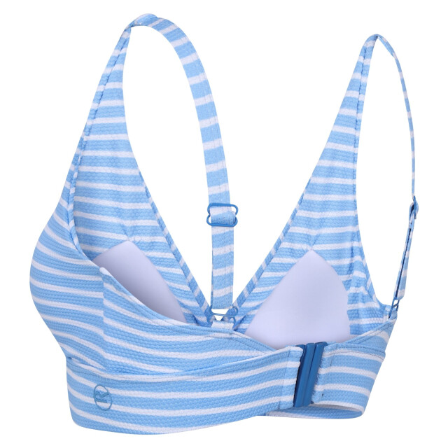 Regatta Dames paloma stripe gestructureerde bikinitop UTRG9081_elysiumbluewhite large