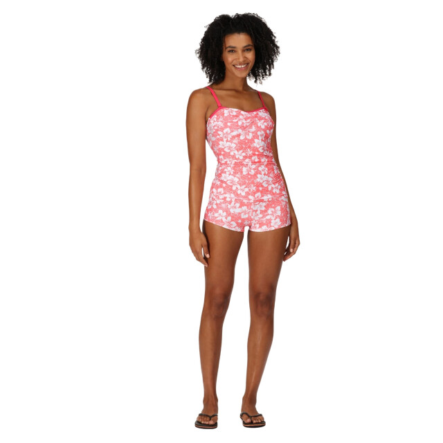 Regatta Dames aceana ii hibiscus tankini top UTRG9068_peachbloom large