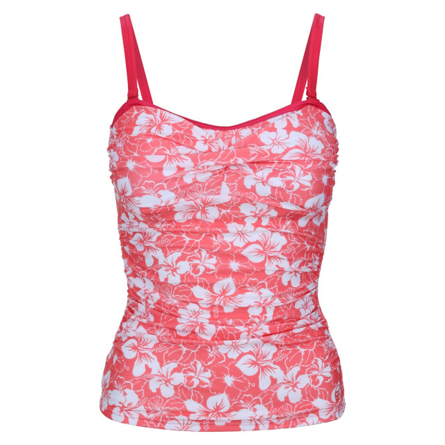 Regatta Dames aceana ii hibiscus tankini top UTRG9068_peachbloom large