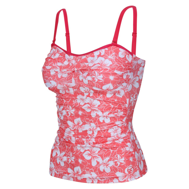 Regatta Dames aceana ii hibiscus tankini top UTRG9068_peachbloom large