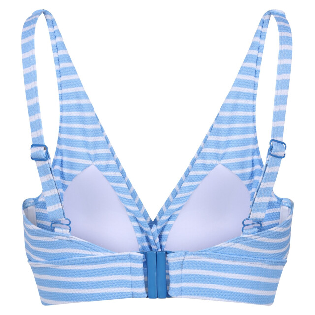 Regatta Dames paloma stripe gestructureerde bikinitop UTRG9081_elysiumbluewhite large