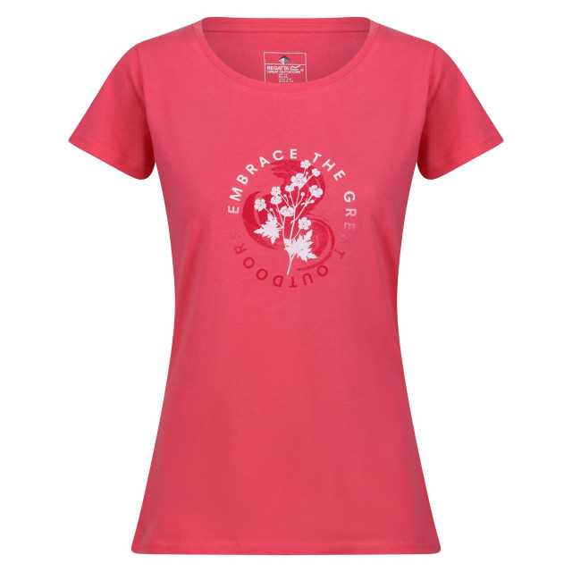 Regatta Dames breezed iii bloemen t-shirt UTRG9052_fruitdove large