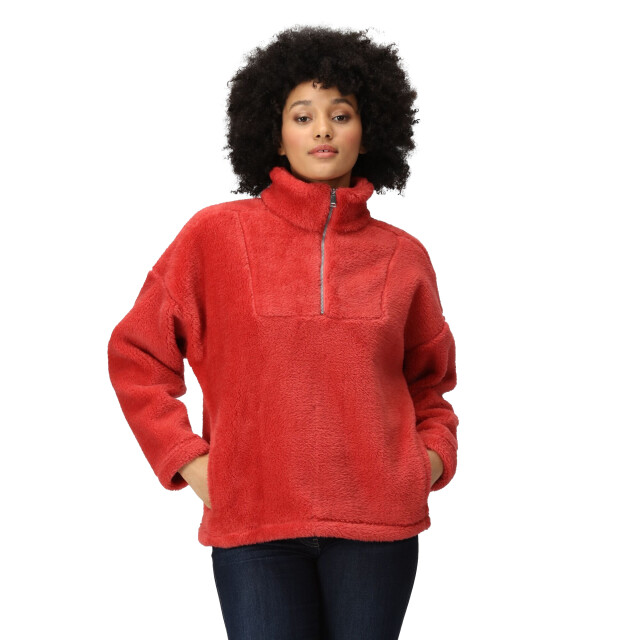 Regatta Dames zeeke fluffy fleece UTRG9013_mineralred large