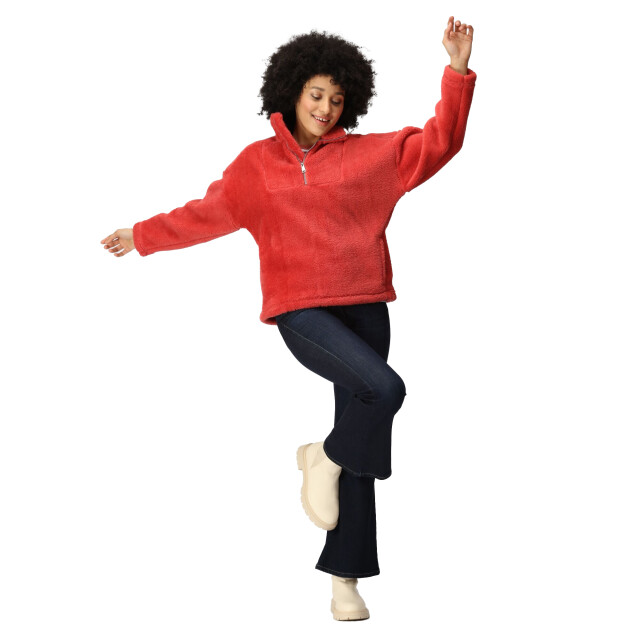 Regatta Dames zeeke fluffy fleece UTRG9013_mineralred large