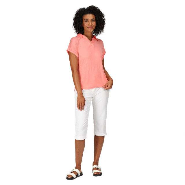 Regatta Dames lupine t-shirt met kraagje UTRG8971_shellpink large