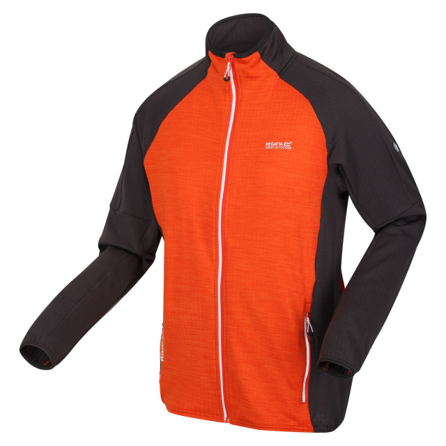 Regatta Heren hepley full zip fleecejack UTRG8955_rustyorangeash large