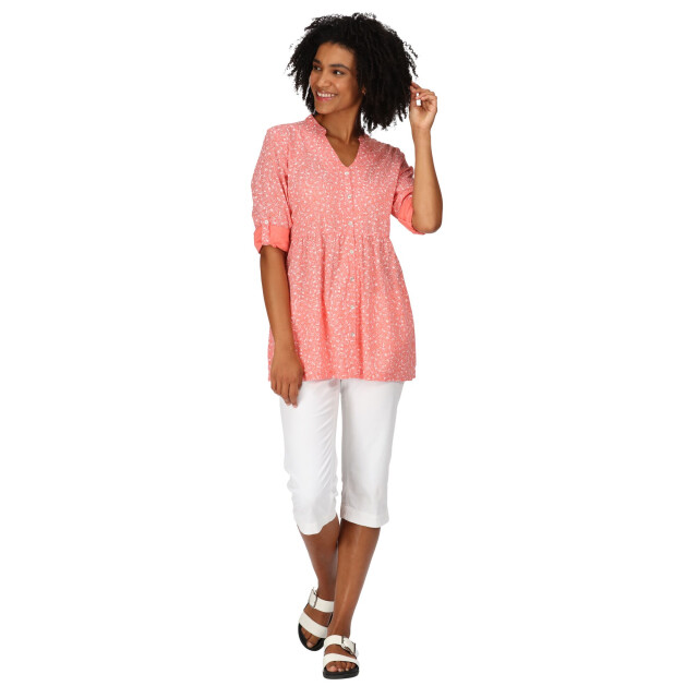 Regatta Dames nemora vogels katoenen blouse UTRG8920_shellpink large