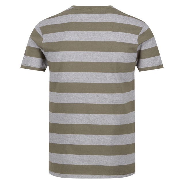 Regatta Heren ryeden gestreept coolweave t-shirt UTRG8851_faunawhitestone large