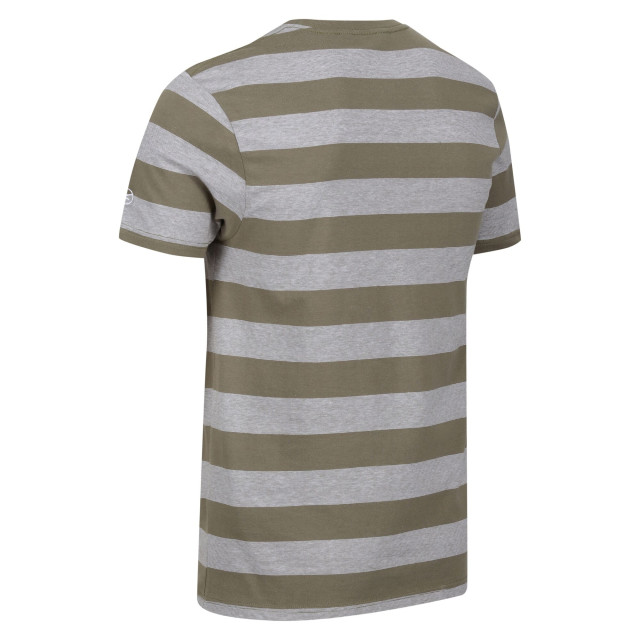 Regatta Heren ryeden gestreept coolweave t-shirt UTRG8851_faunawhitestone large