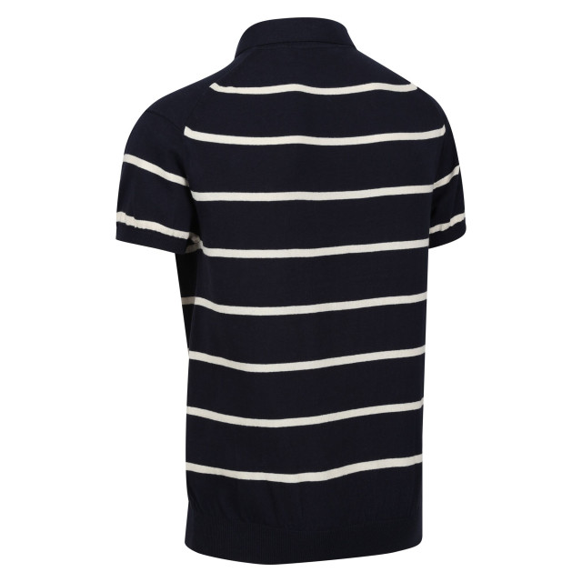 Regatta Heren arkose streep gebreid poloshirt UTRG8847_navywhitestone large