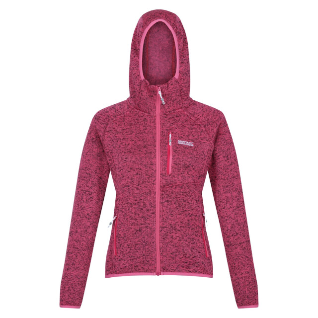 Regatta Dames newhill marl fleecejas met capuchon UTRG8830_fruitdove large
