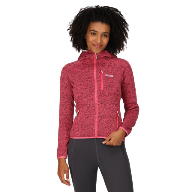 Regatta Dames newhill marl fleecejas met capuchon UTRG8830_fruitdove large