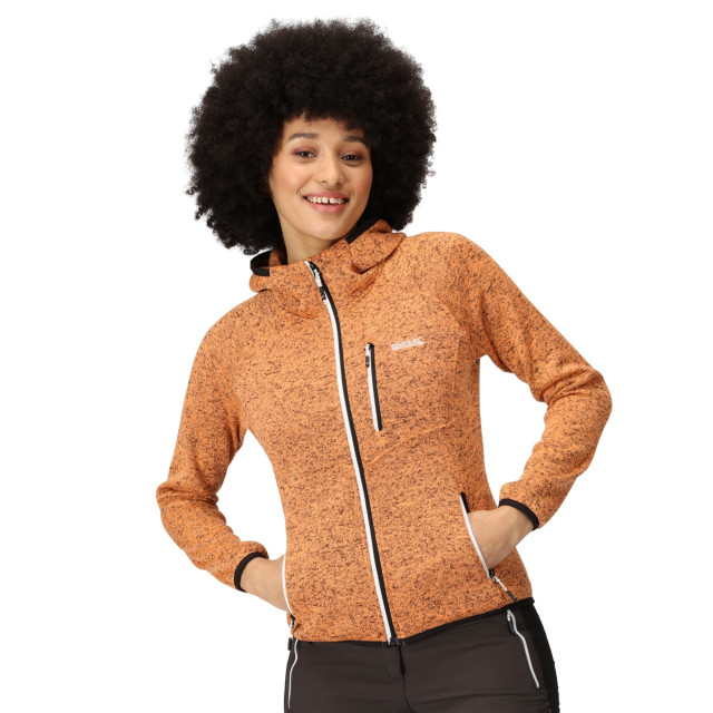 Regatta Dames newhill marl fleecejas met capuchon UTRG8830_apricotcrush large