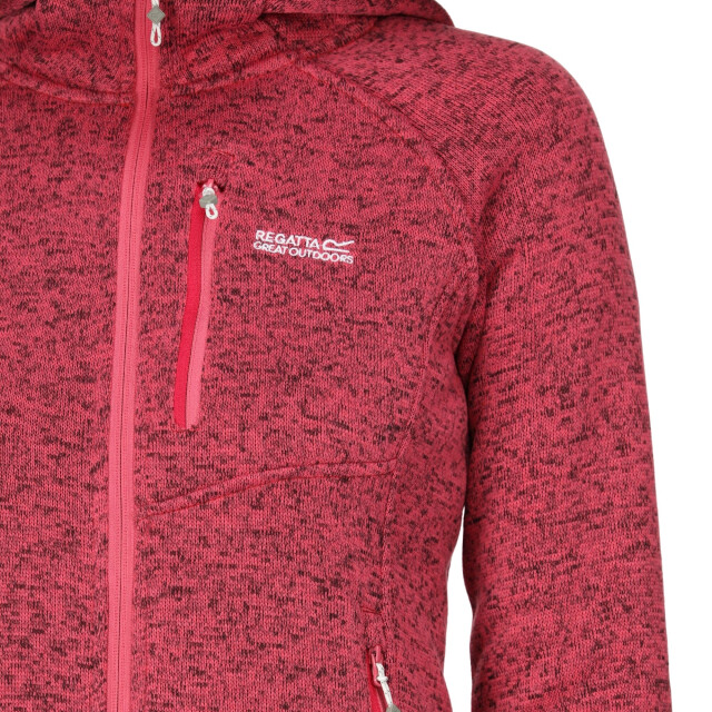 Regatta Dames newhill marl fleecejas met capuchon UTRG8830_fruitdove large
