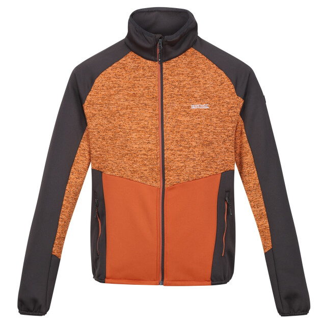 Regatta Heren coladane v marl full zip fleecejack UTRG8815_orangepepperburntcopper large