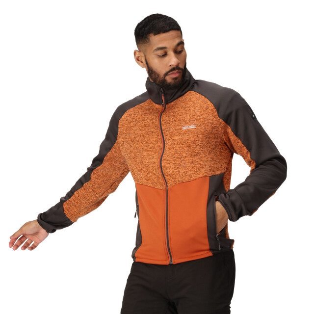 Regatta Heren coladane v marl full zip fleecejack UTRG8815_orangepepperburntcopper large