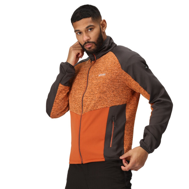 Regatta Heren coladane v marl full zip fleecejack UTRG8815_orangepepperburntcopper large