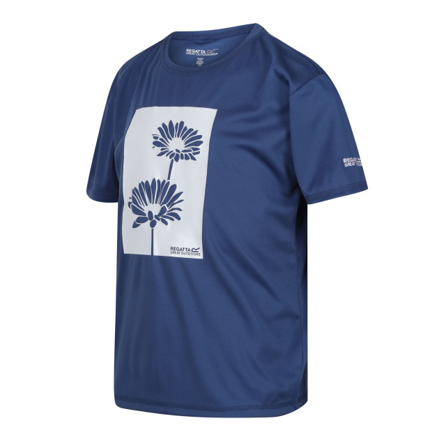 Regatta Kinderen/kinderen alvarado vii bloemen t-shirt UTRG8829_dustydenim large