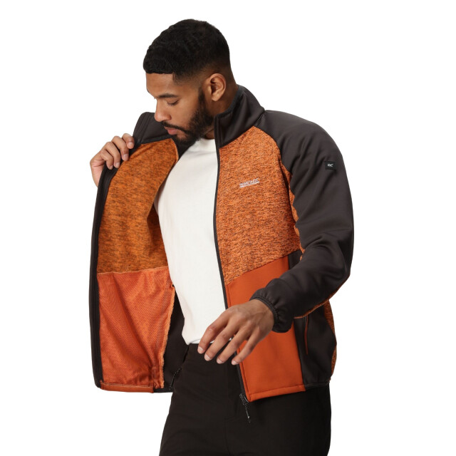 Regatta Heren coladane v marl full zip fleecejack UTRG8815_orangepepperburntcopper large